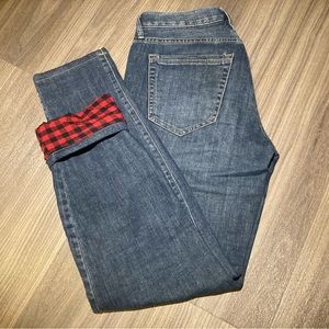 Eddie Bauer flannel lined jeans, women size 0 (fits like a 4)